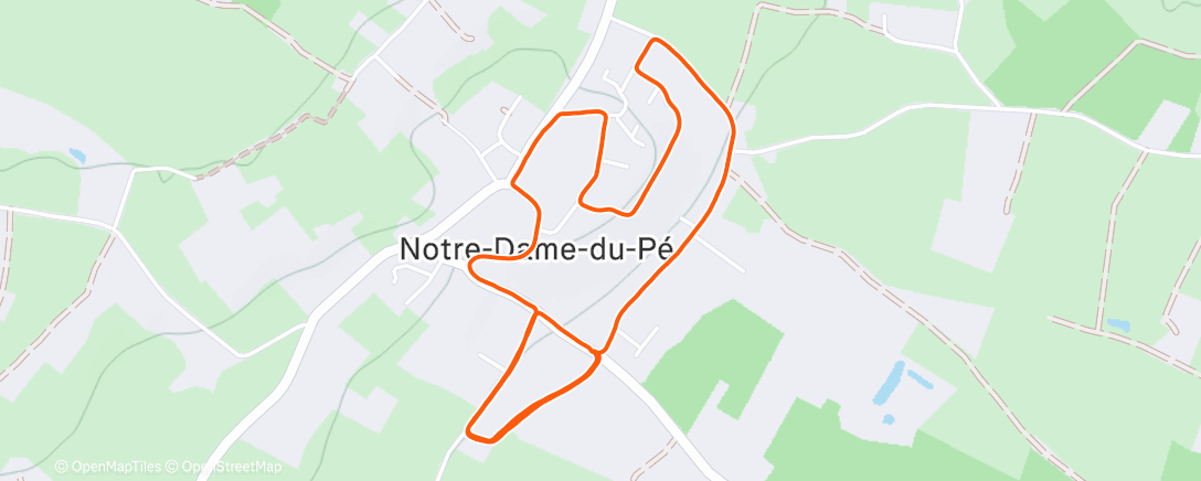 Map of the activity, Evening Run