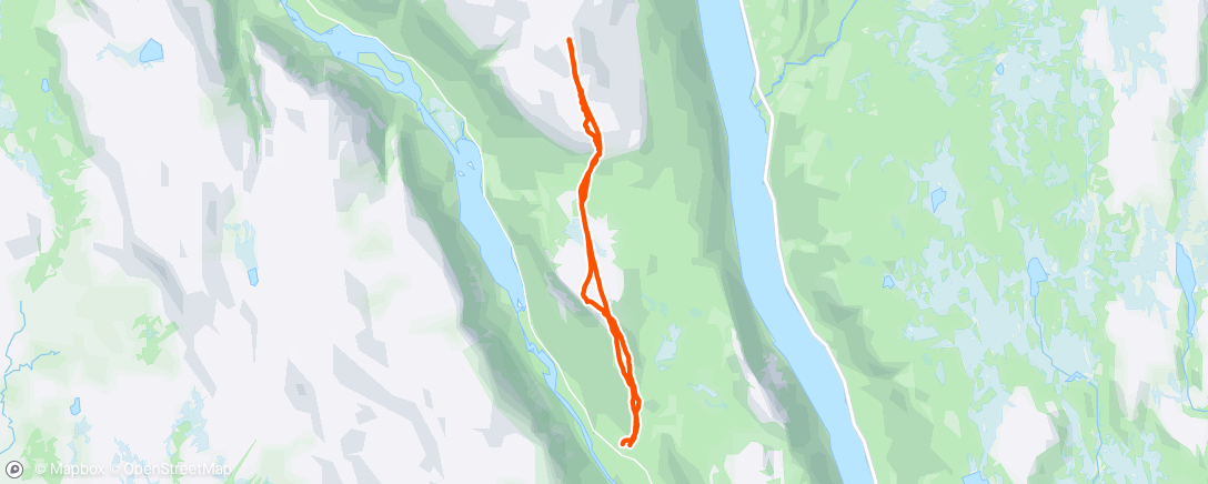 Mapa de la actividad, Tverrfjellet