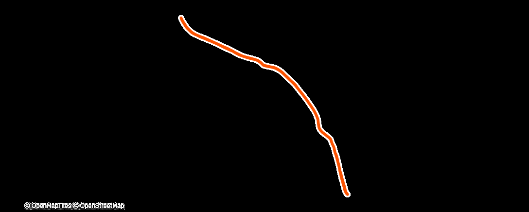 Map of the activity, Afternoon Run