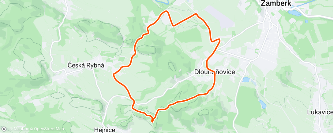 Map of the activity, Afternoon Run