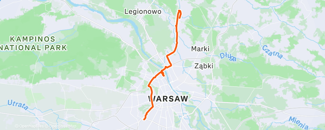 Карта физической активности (Afternoon Ride)