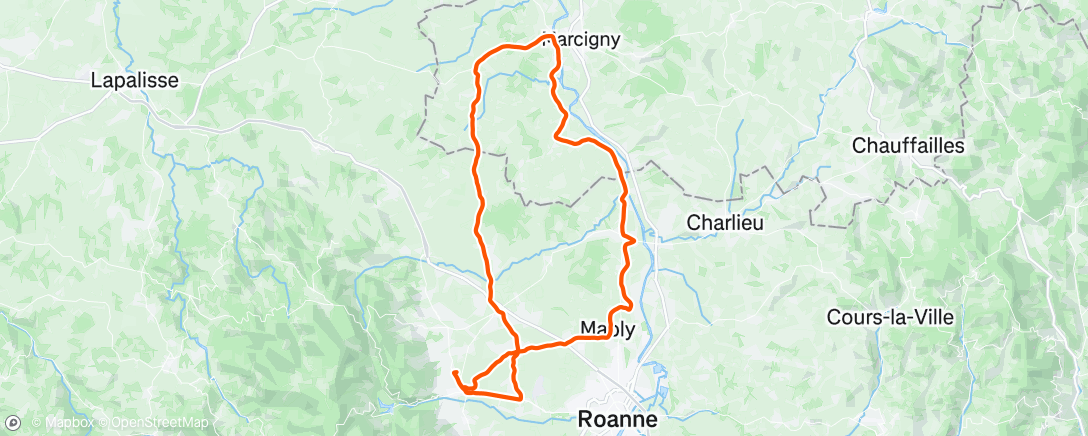 Mapa de la actividad, Sortie vélo dans l'après-midi