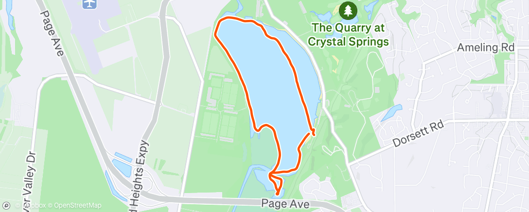 Map of the activity, Morning Kayaking