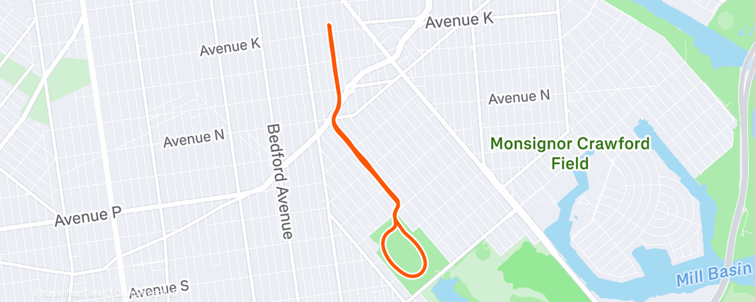 Map of the activity, Morning Run