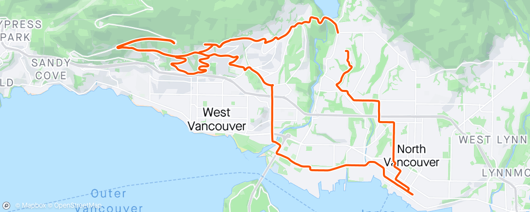 Map of the activity, 2024-05-22 Found Todd. Climbed a bit. Had beer. Limped home.