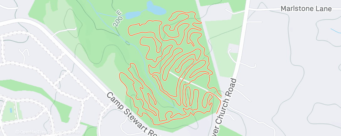 Map of the activity, santa slay ride