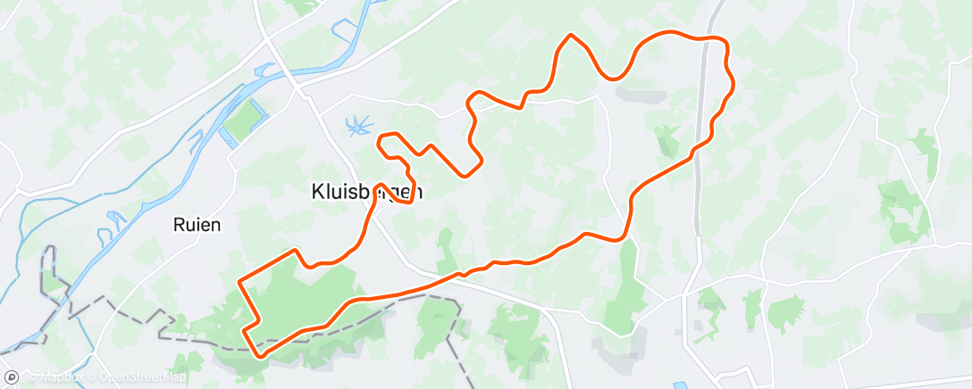 Map of the activity, MyWhoosh - Kluisbergen
