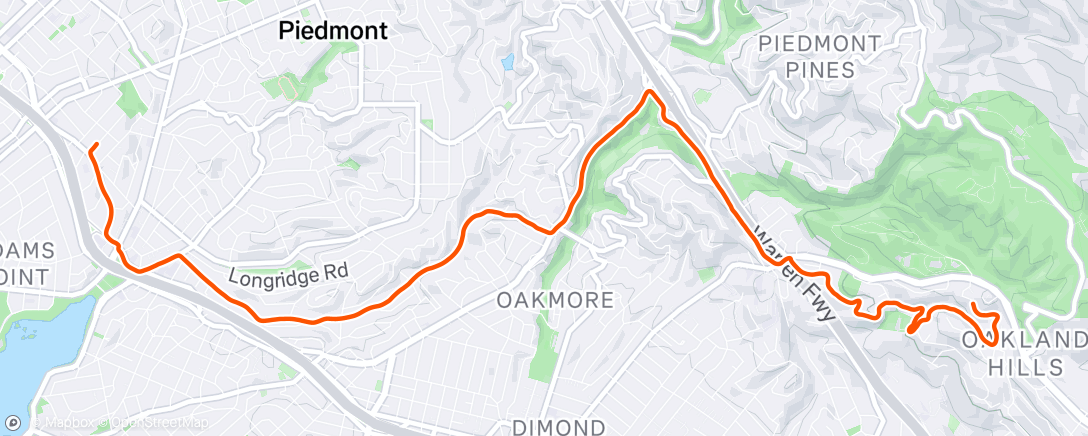 Map of the activity, Afternoon Ride