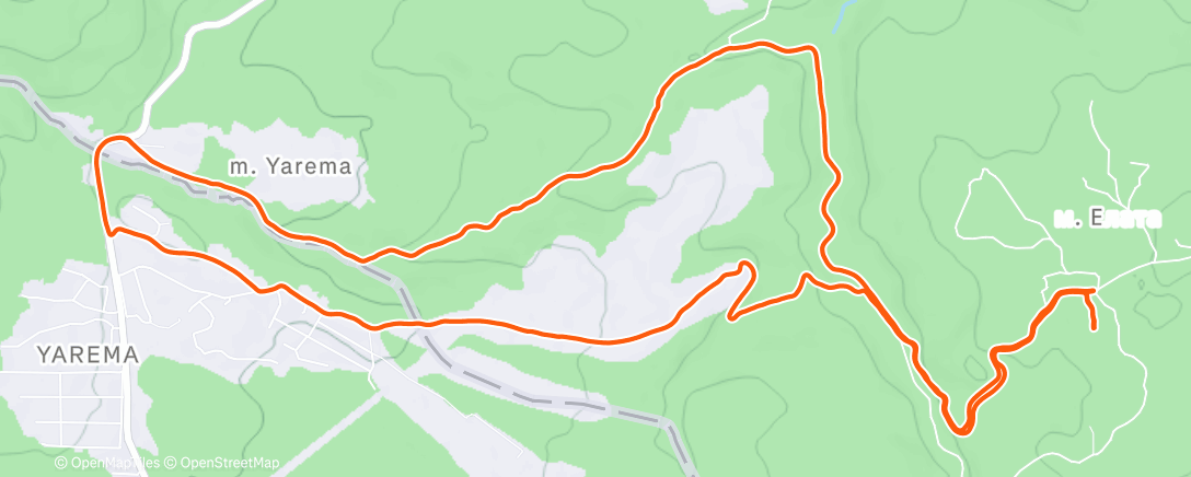 Map of the activity, Afternoon Trail Run