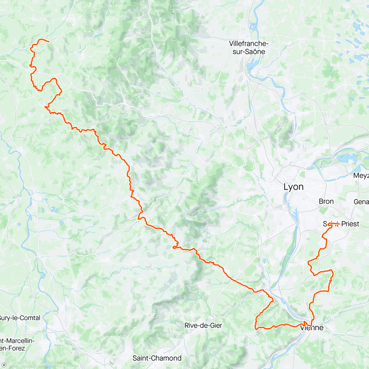 Map of the activity, Dauphinee stage 5 bike slide ⛸️🏒