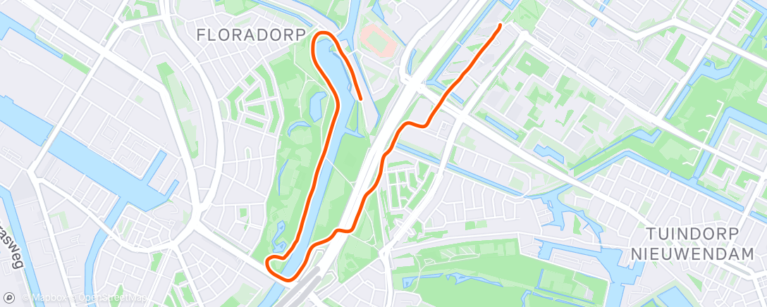 Map of the activity, Morning Run