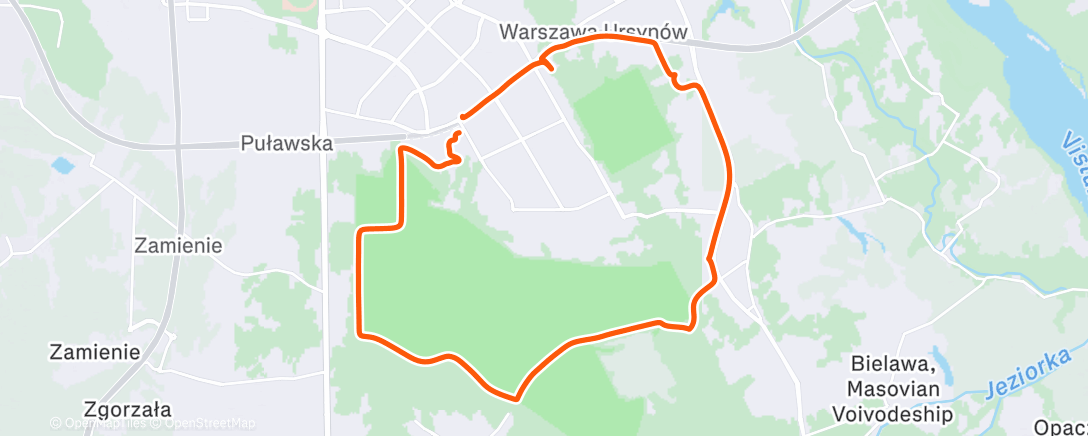 Map of the activity, Lunch Ride