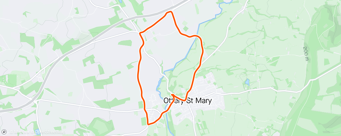 Map of the activity, Ottery 10K recce