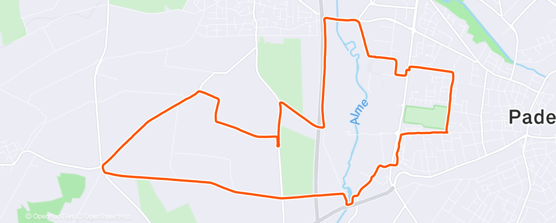 Map of the activity, Night Run