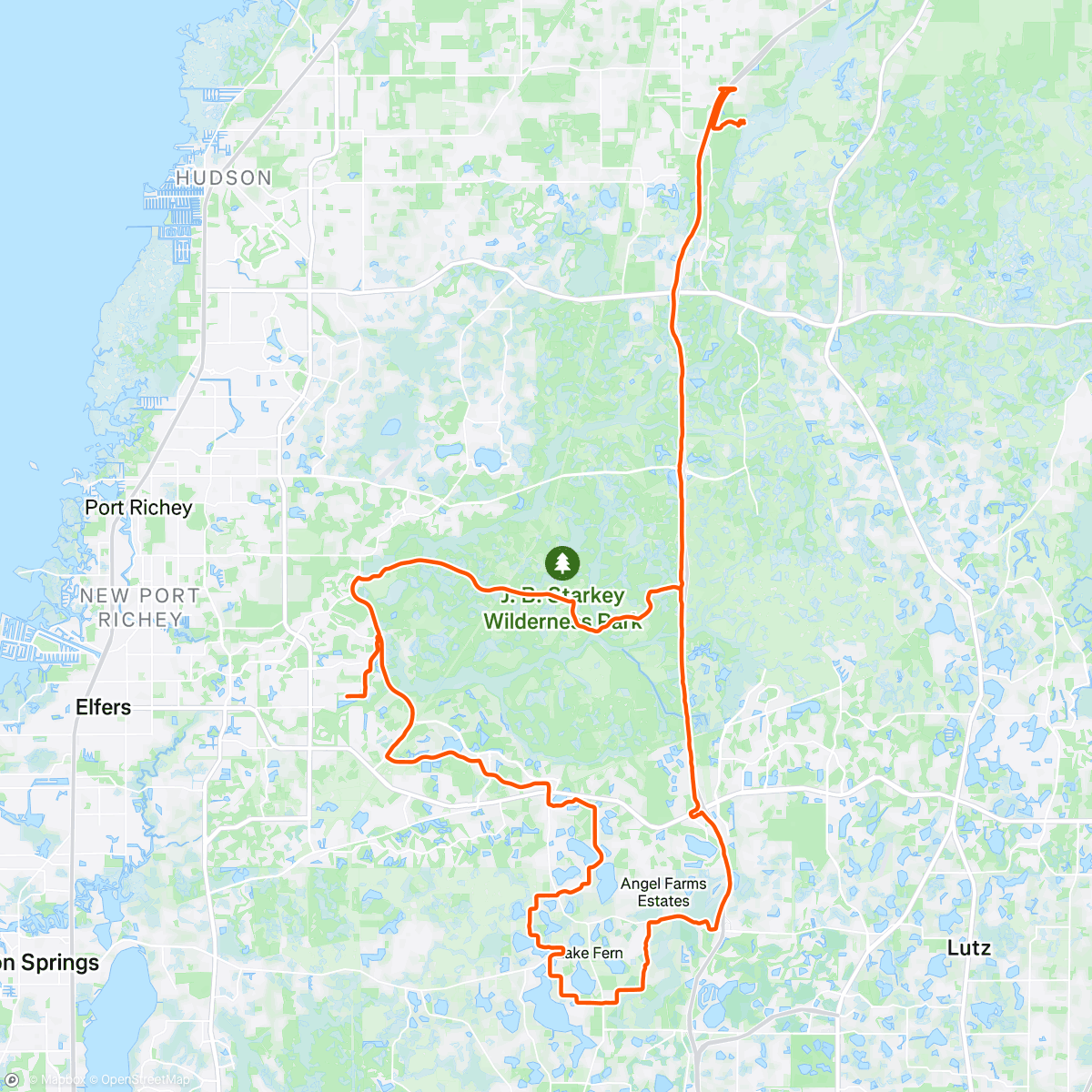 Map of the activity, Thanksgiving Ride 🦃