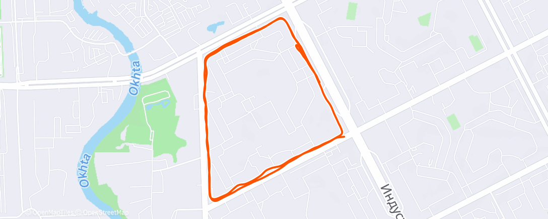 Map of the activity, Ночной забег