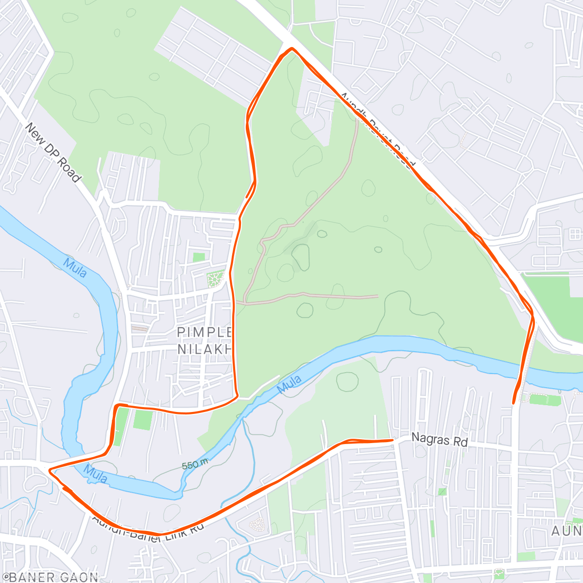 Map of the activity, 23-02-2024 Evening Run