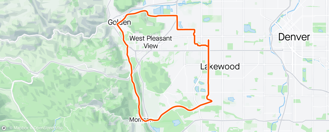 Map of the activity, Morning Ride