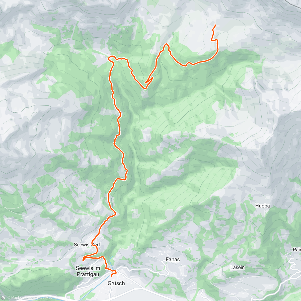 Map of the activity, Scooter down with Nico from Schesaplanahütte