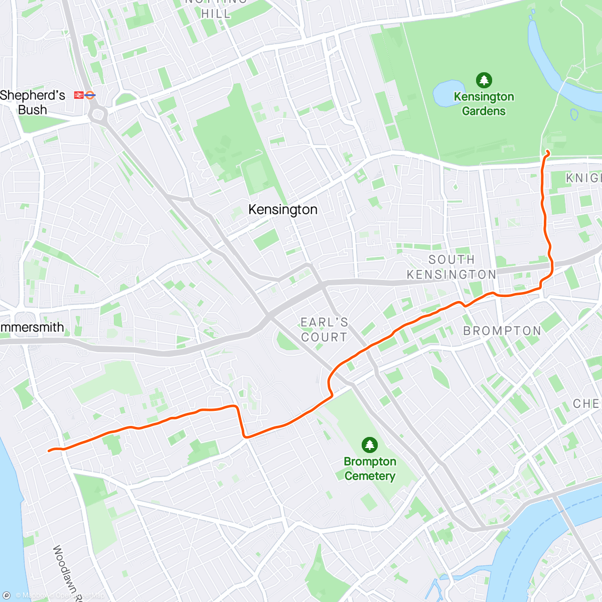 Map of the activity, Family run to pastries and parks
