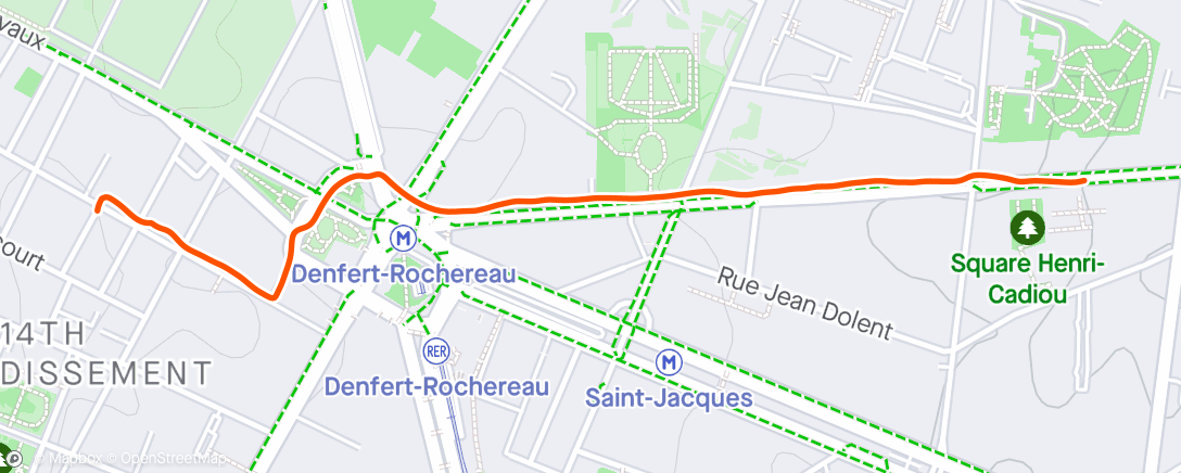Map of the activity, Randonnée en soirée