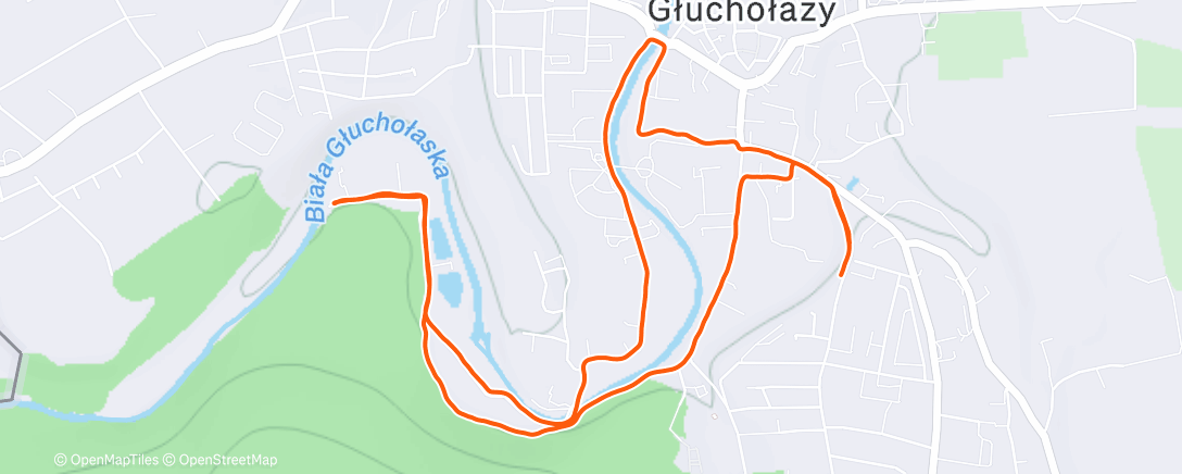 Map of the activity, Afternoon Run