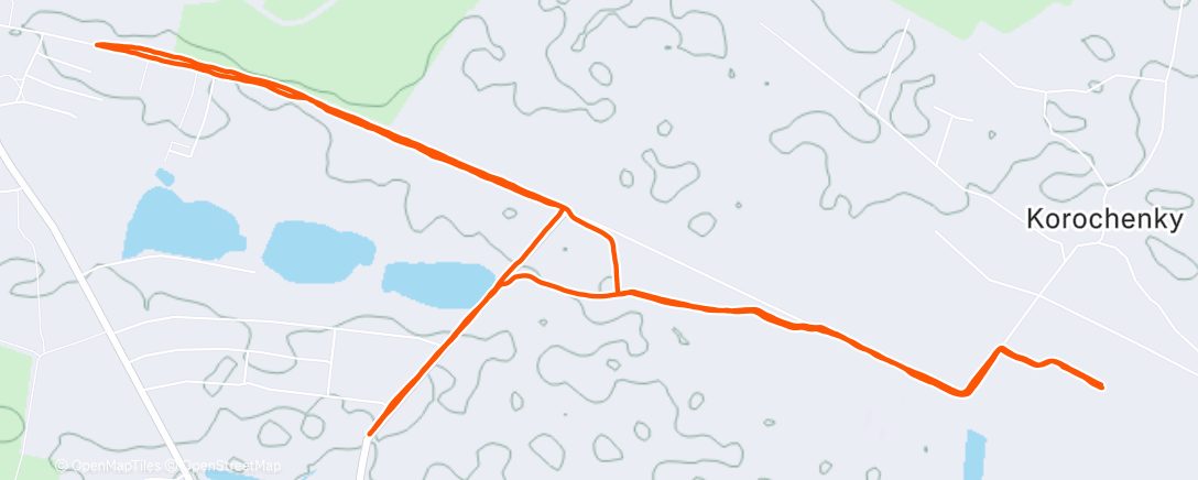 Map of the activity, Lunch Run