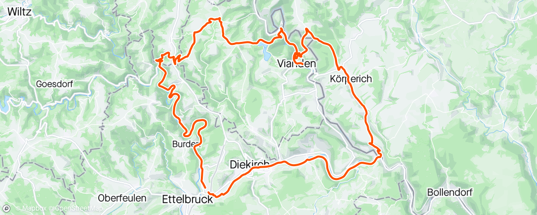Map of the activity, 🇦🇹Vianden 🇩🇪🇱🇺 ride revisited