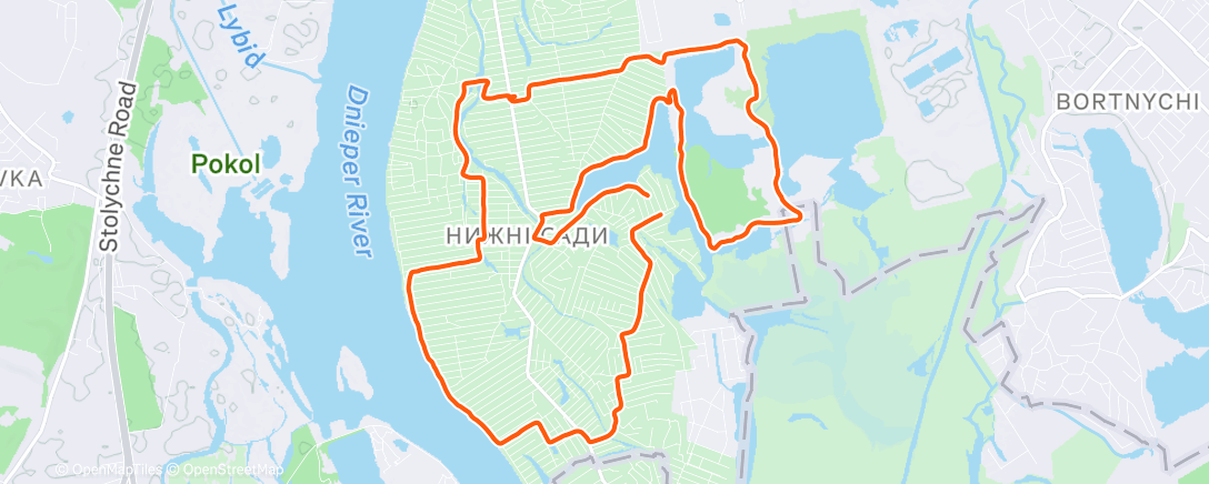 Map of the activity, Lunch Ride