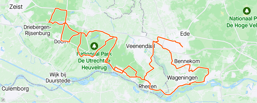 Map of the activity, Utrechtse Heuvelrug met Tough-Men