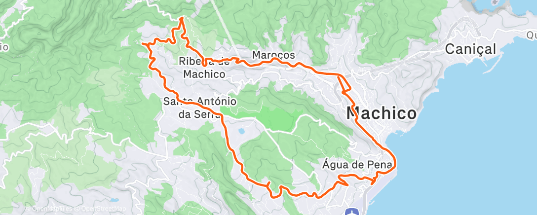 Map of the activity, eBike ride