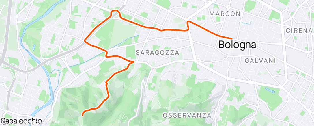 Carte de l'activité Zwift - Race: SAZ Speed Race (D) on Bologna Time Trial in Bologna TT