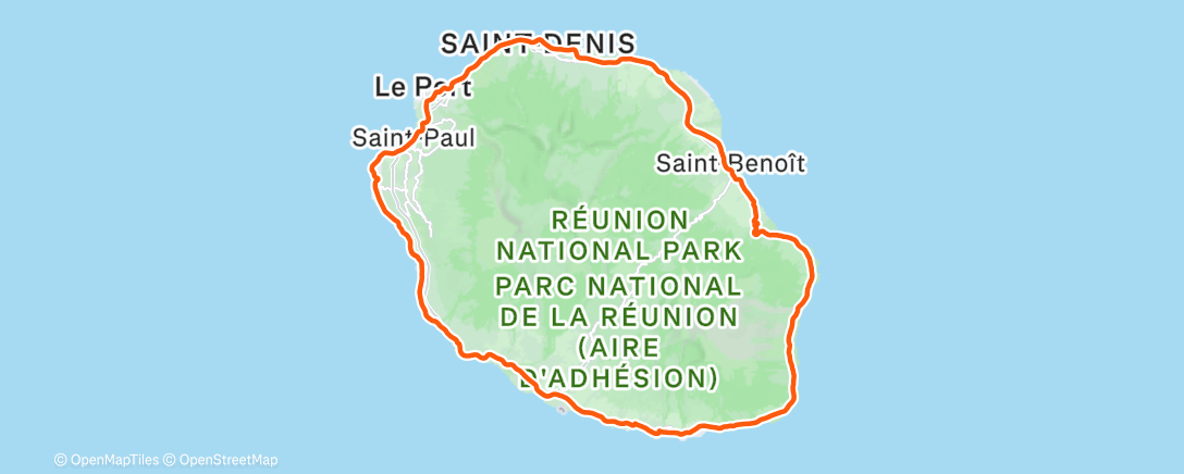 Map of the activity, Sortie vélo le matin