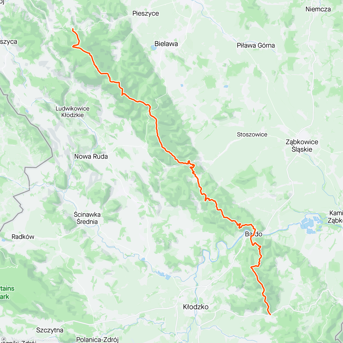 Map of the activity, Góry Sowie