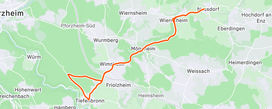 Map of the activity, Fahrt am Nachmittag