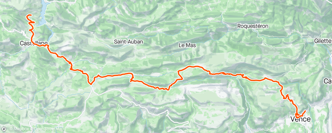 Map of the activity, Début du retour en Savoie 🥲