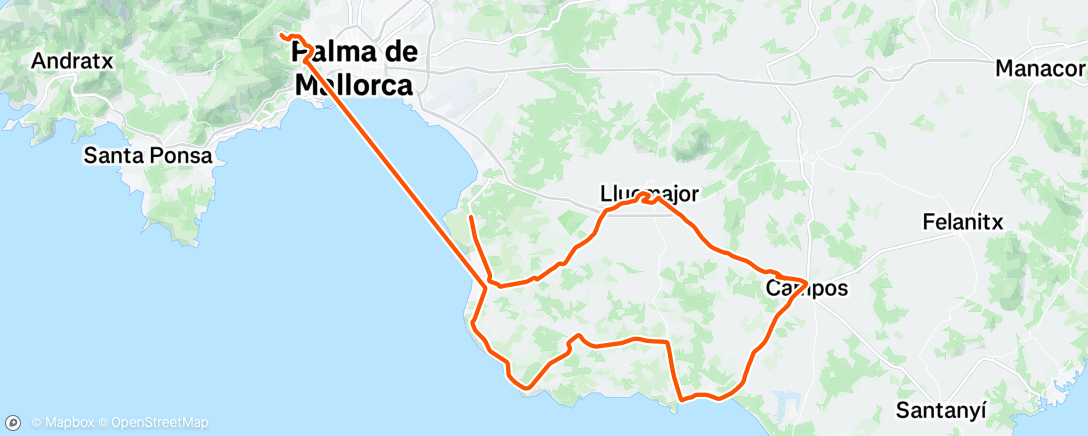 Map of the activity, Morning Ride