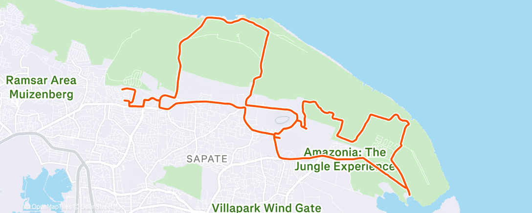 Map of the activity, Afternoon Ride