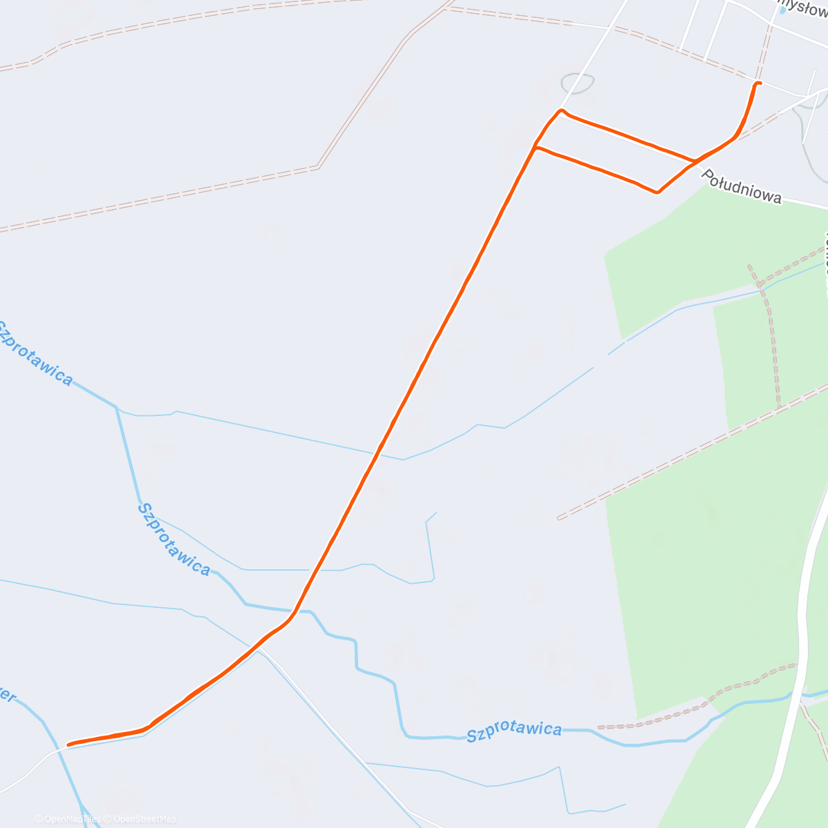 Map of the activity, Afternoon Run