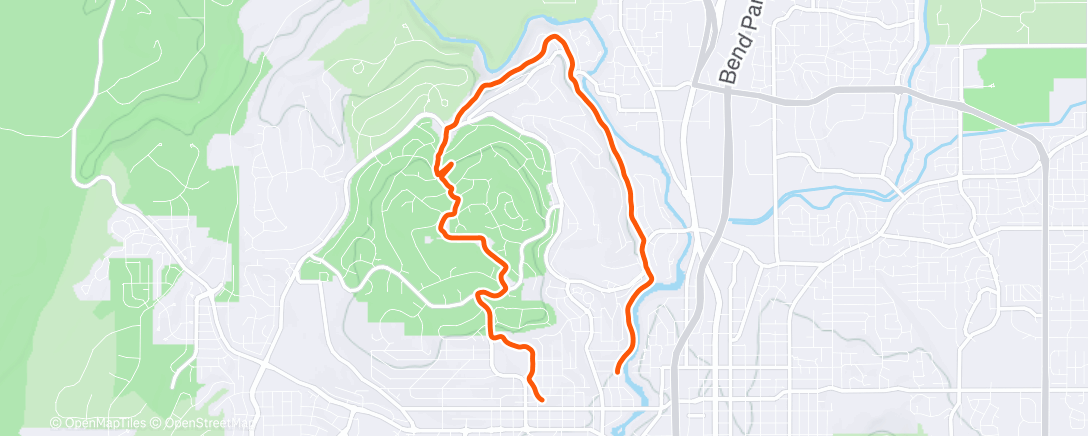 Map of the activity, Morning Run