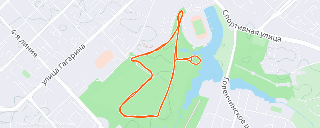 Map of the activity, Утренний забег