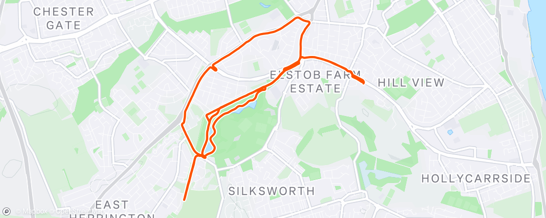 Map of the activity, Thursday Afternoon Recovery Miles