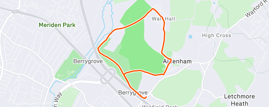 Map of the activity, Morning Run