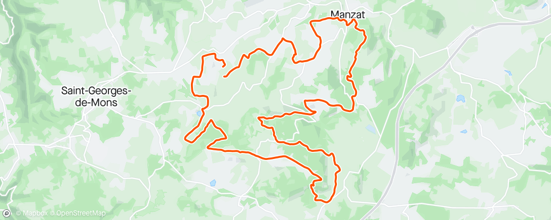 アクティビティ「Sortie VTT en soirée」の地図