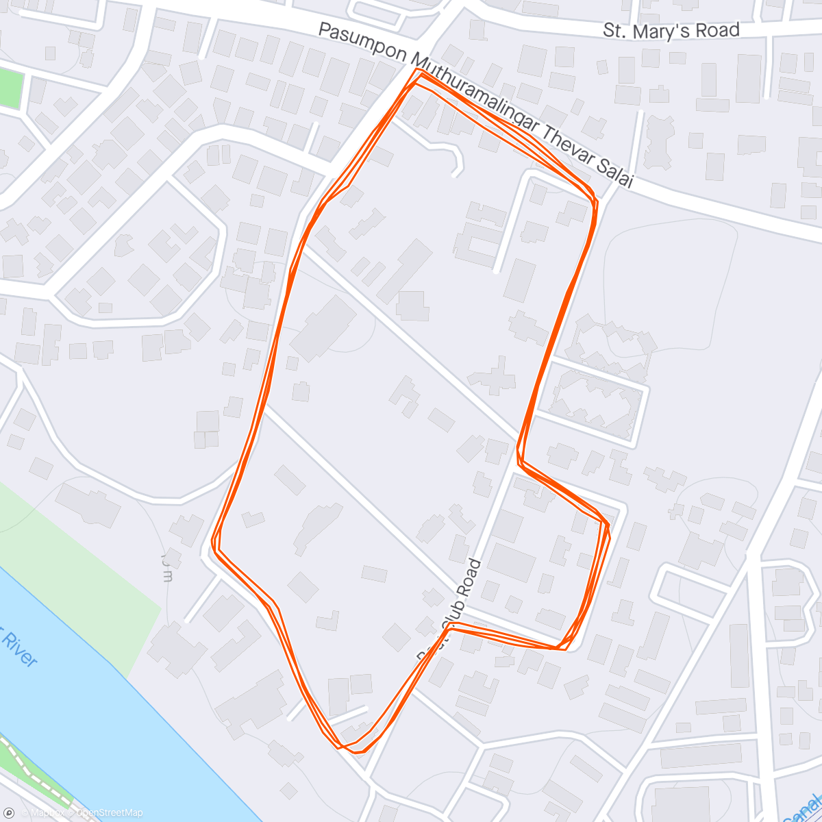 Map of the activity, Night Run. 😅😅😅