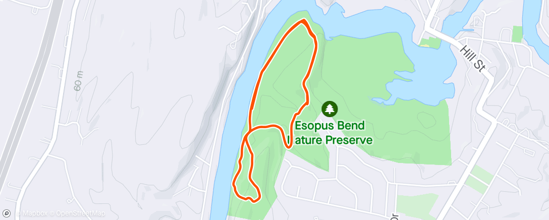 Map of the activity, Trail run with Dore 🐶 in Esopus nature bend reserve