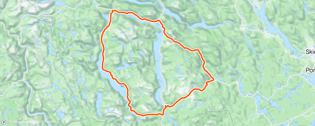 Map of the activity, Vrådal ☀️🚴‍♂️🚴‍♂️👌