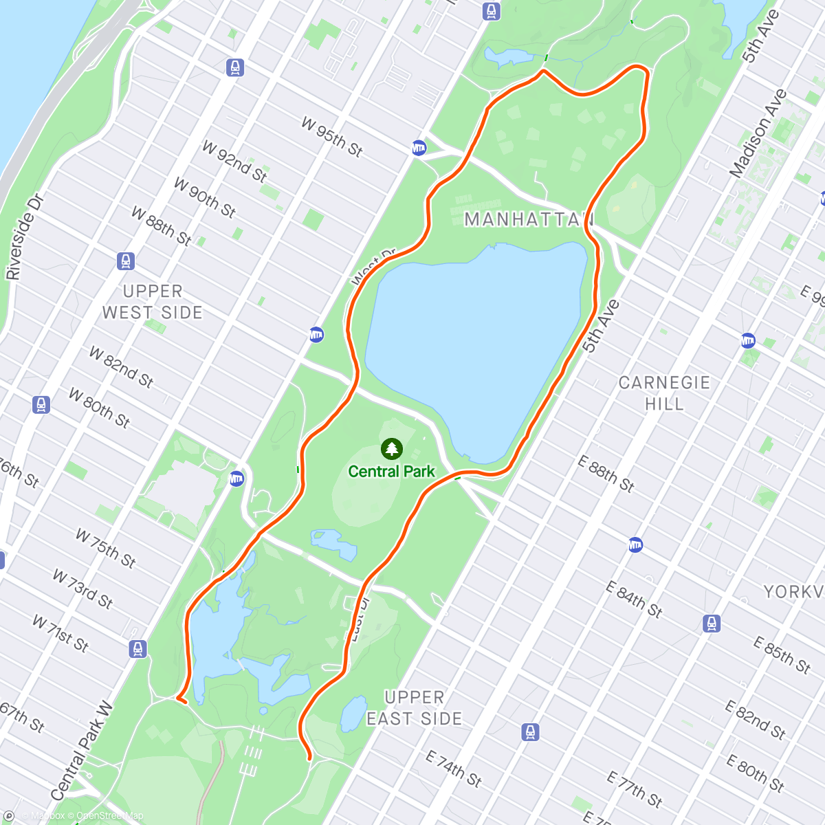 Map of the activity, NYRR RBC Race for Kids