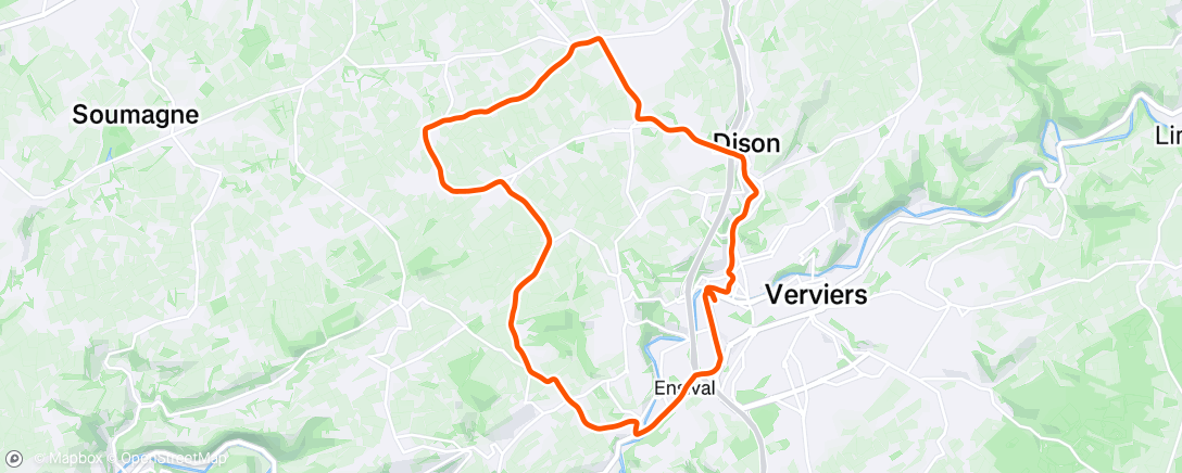 Map of the activity, Lunch Ride