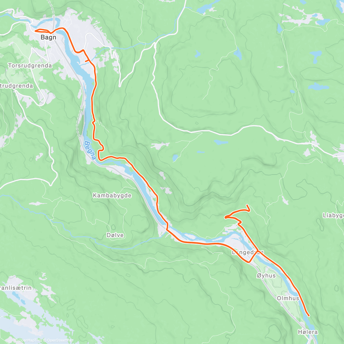 Map of the activity, Valler i Skarobakko